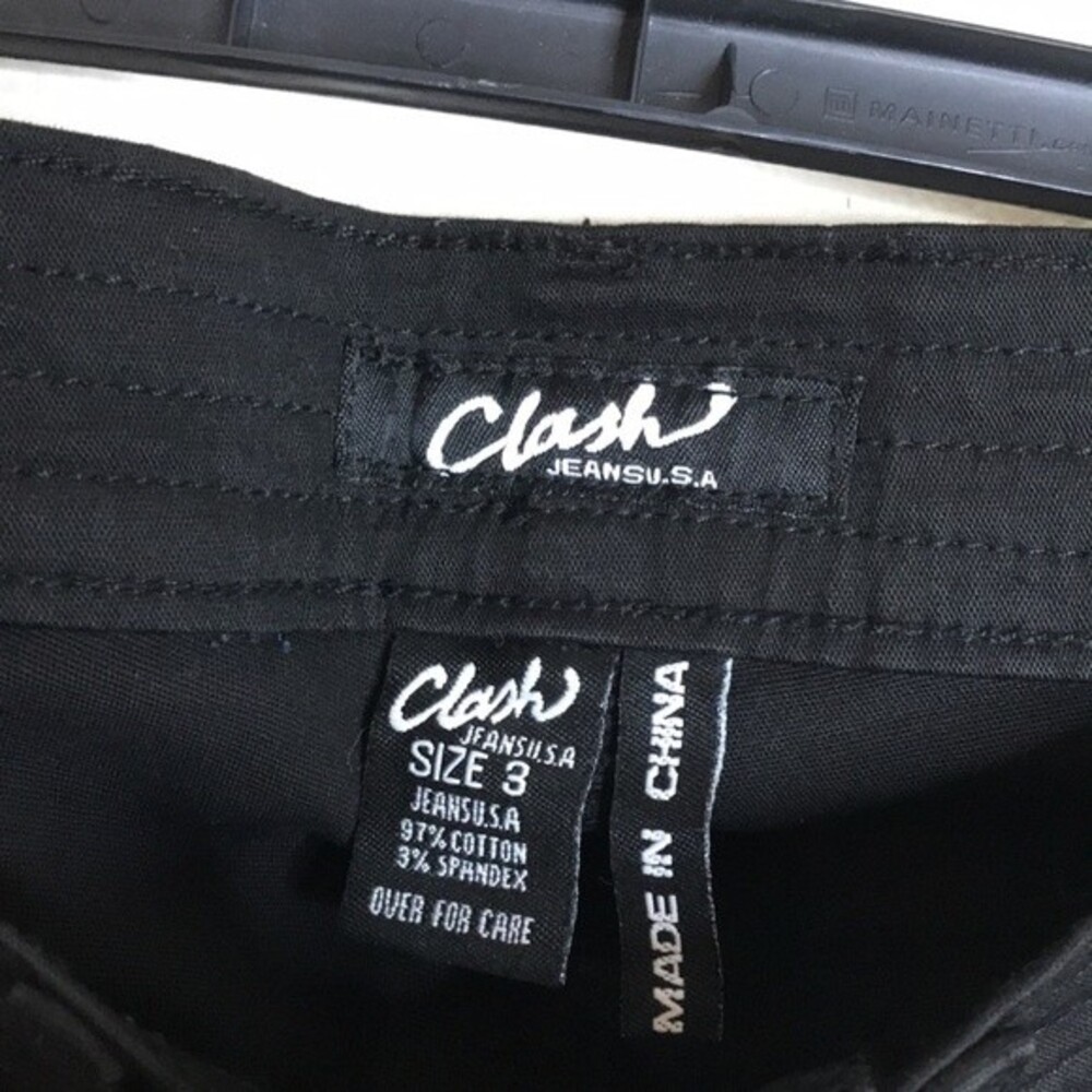 Clash jeans Usa black with corset style details pants size 3 y2k - Picture 5 of 13
